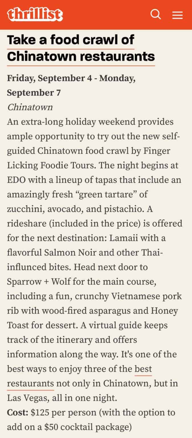 finger licking food tours