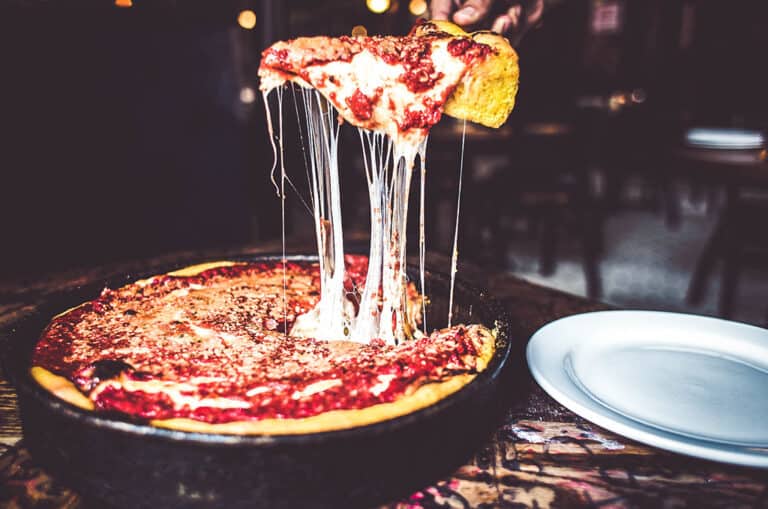 Deep Dish Pizza with Molten Cheese